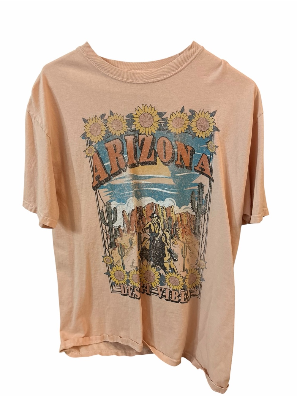 Arizona Graphic Sunflower Tee - Peach